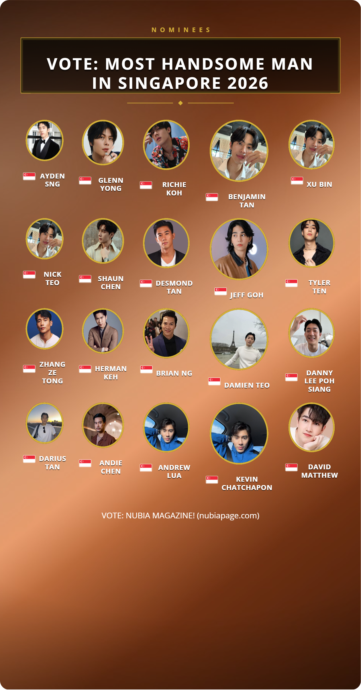 VOTE: MOST HANDSOME MAN IN SINGAPORE 2026