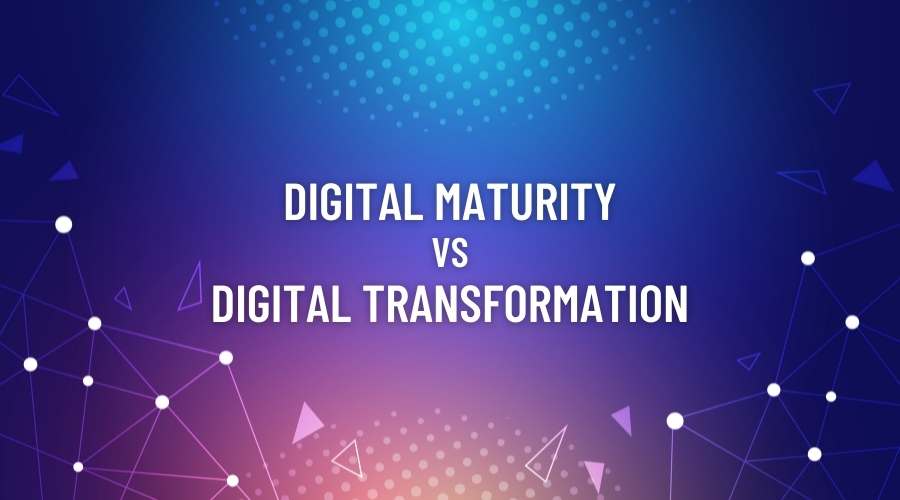 Digital maturity vs digital transformation concept showing a growth curve