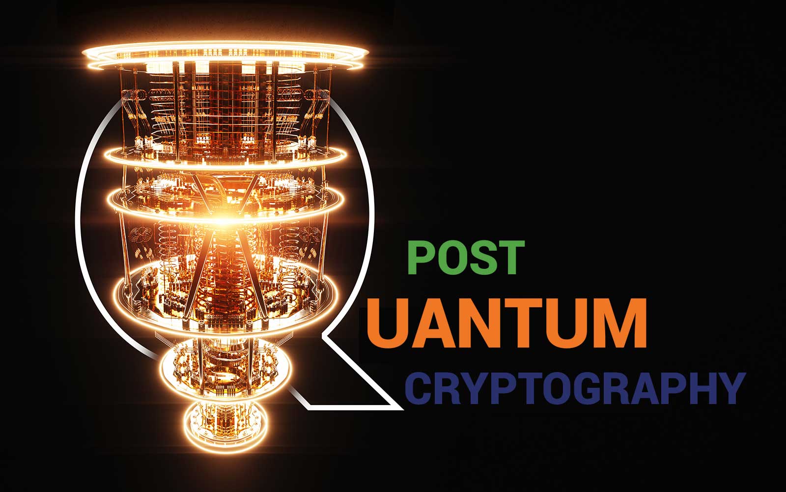 Post-quantum cryptography concept with secure data flow and quantum-resistant algorithms