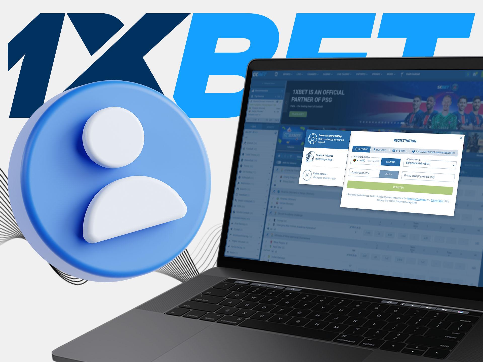 How to Register at 1xBet in Bangladesh?