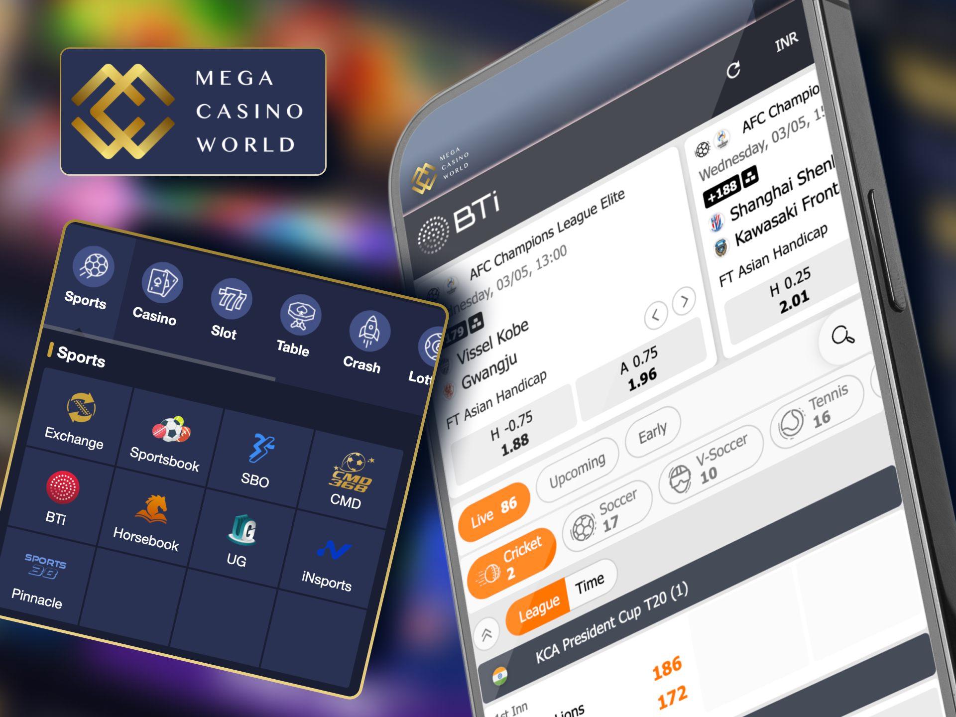 Features of Mega Casino World App’s Sportsbook 2025