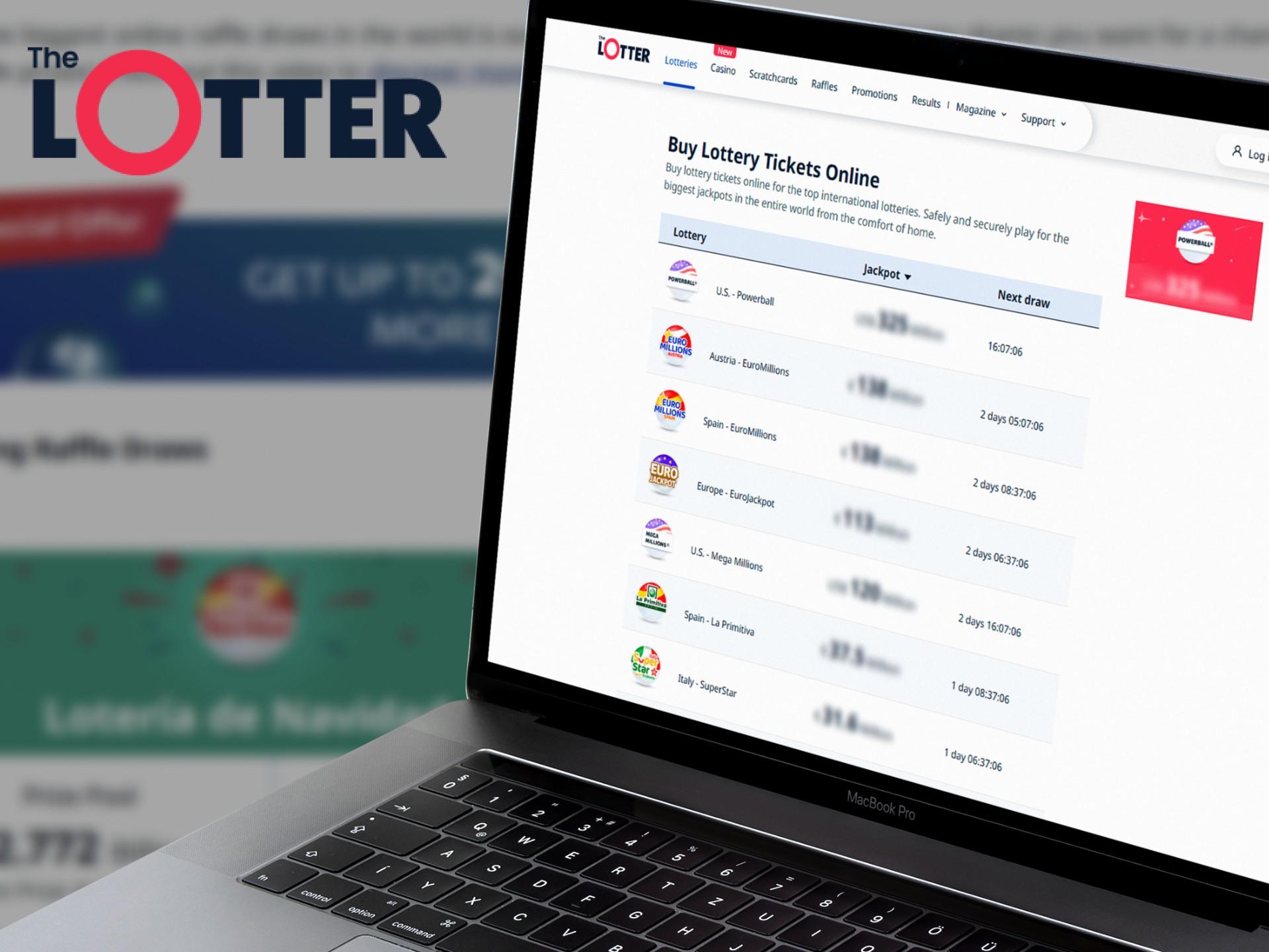 International Lotteries on TheLotter that Are Most Often Chosen by Players from India