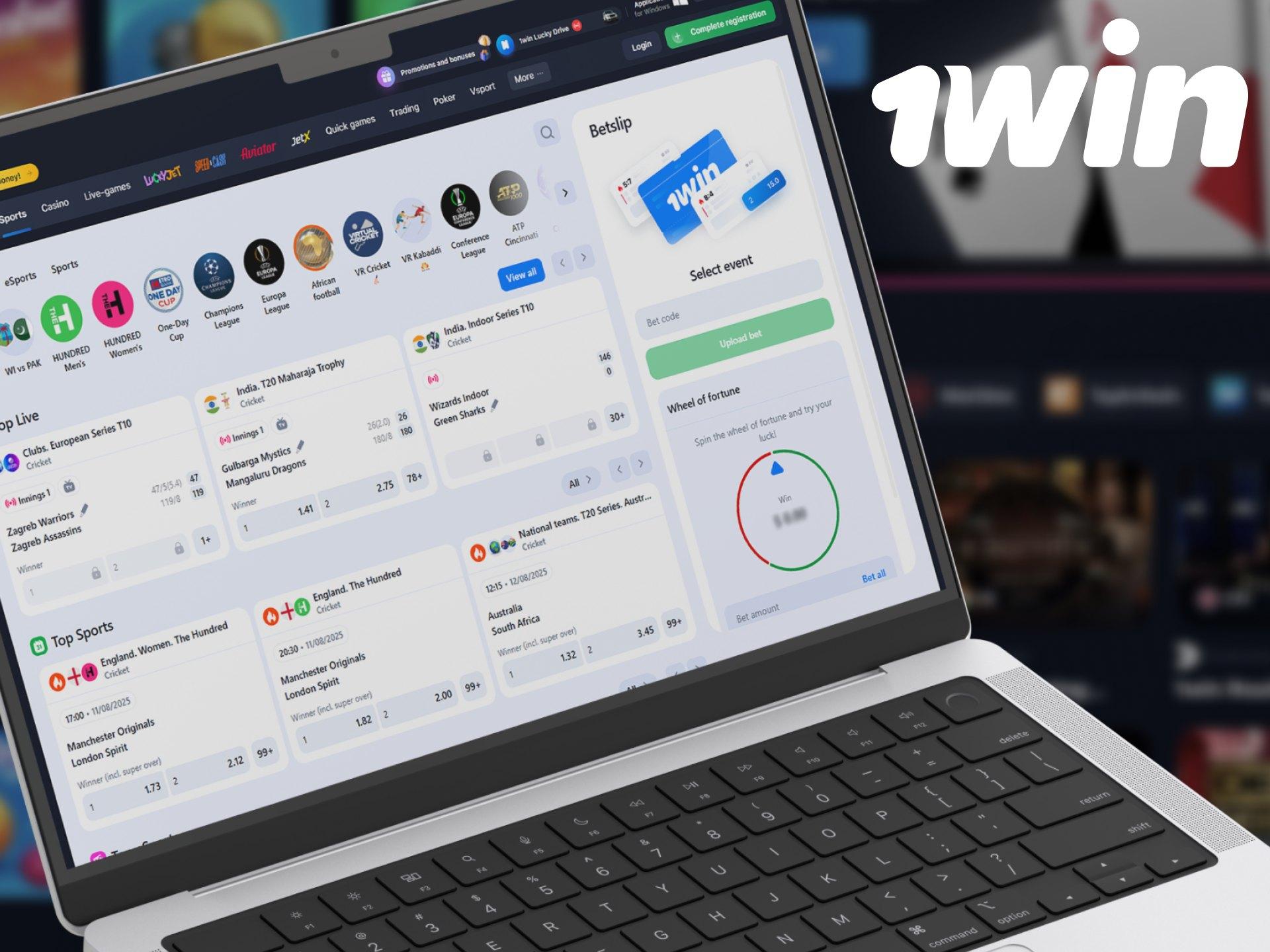 Popular Betting Categories at 1Win India