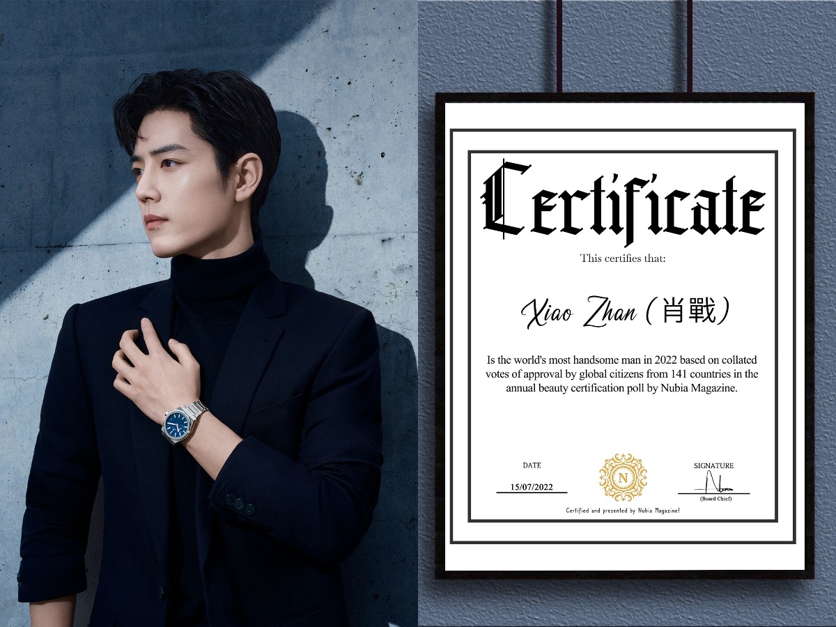 Xiao Zhan Officially Certified As The World’s Most Handsome Man In 2022